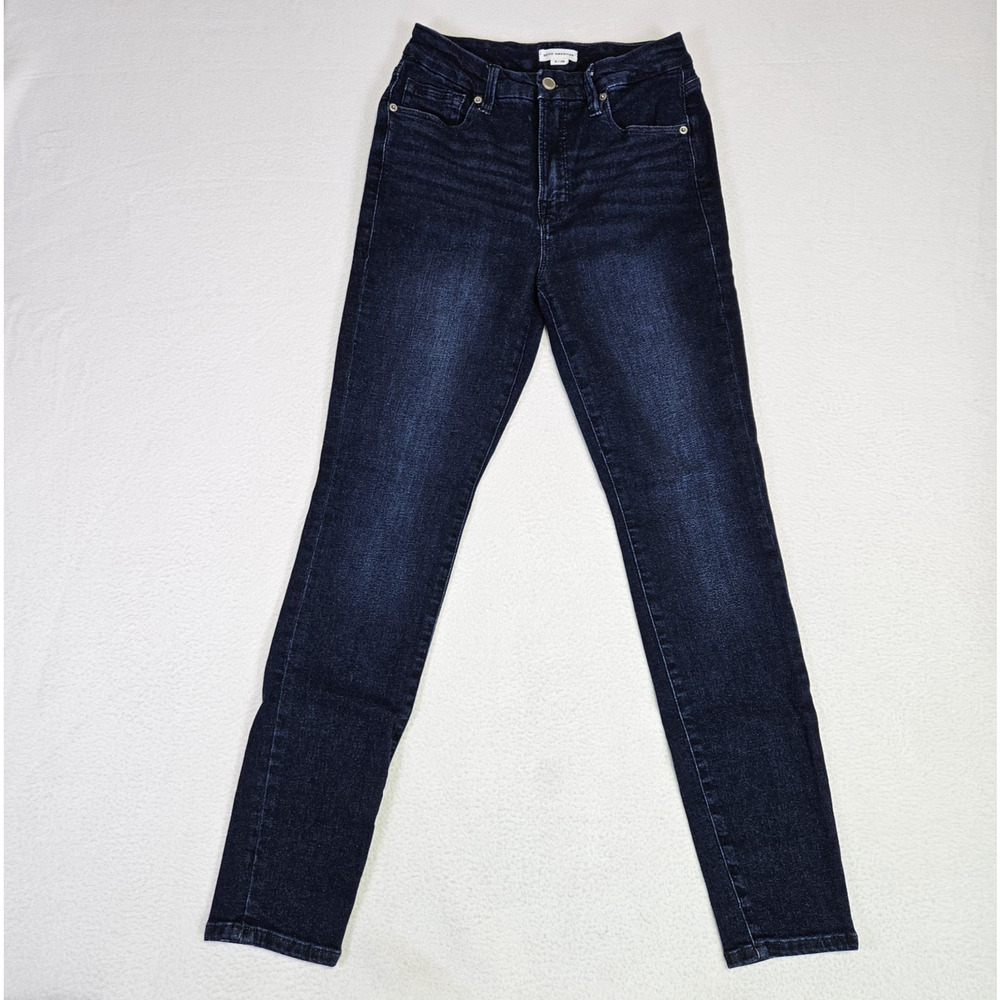 Good American Good Legs Jean 8 Dark Wash Blue GL873CET Skinny Stretch Denim 8x29 - Picture 2 of 14